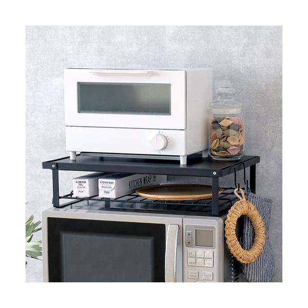 他サイト： 平安伸銅工業 レンジ上ラック マットブラック REK-1 電子レンジ ラック レンジラック デッドスペース 活用 おしゃれ☆★の商品画像