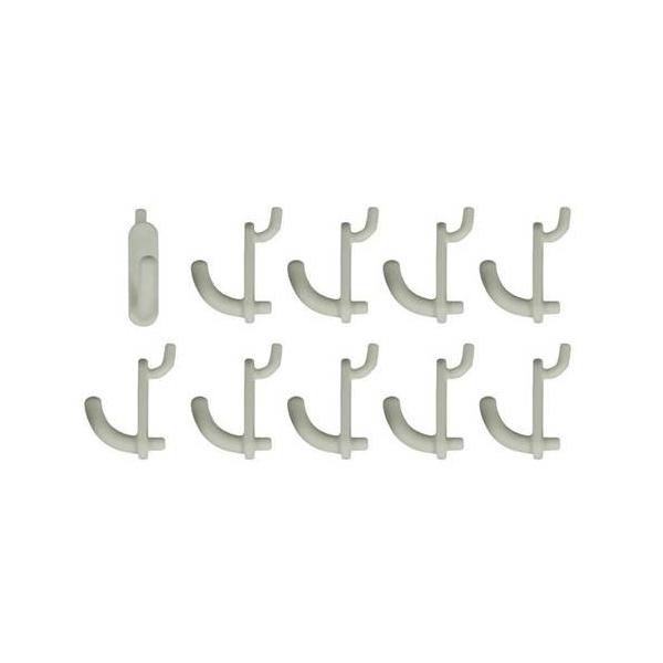 他サイト： 光 パンチングボード用樹脂フック 白 10個入 BPF-114の商品画像