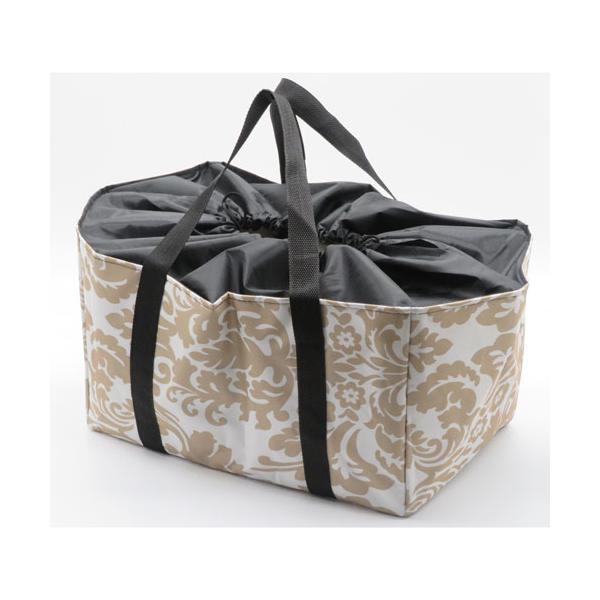 オカザキ 保冷保温ショッピングバッグ アラベスク柄