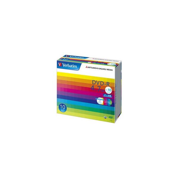 Verbatim �o�[�x�C�^�� �f�[�^�pDVD-R 1-16�{���Ή� �z���C�g 10�� DHR47JP10V1