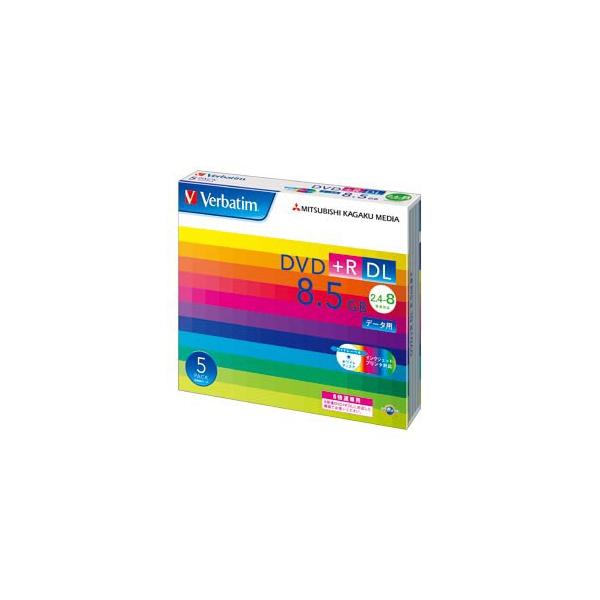 Verbatim �o�[�x�C�^�� �f�[�^�pDVD+R DL 2.4-8�{���Ή� �z���C�g 5�� DTR85HP5V1