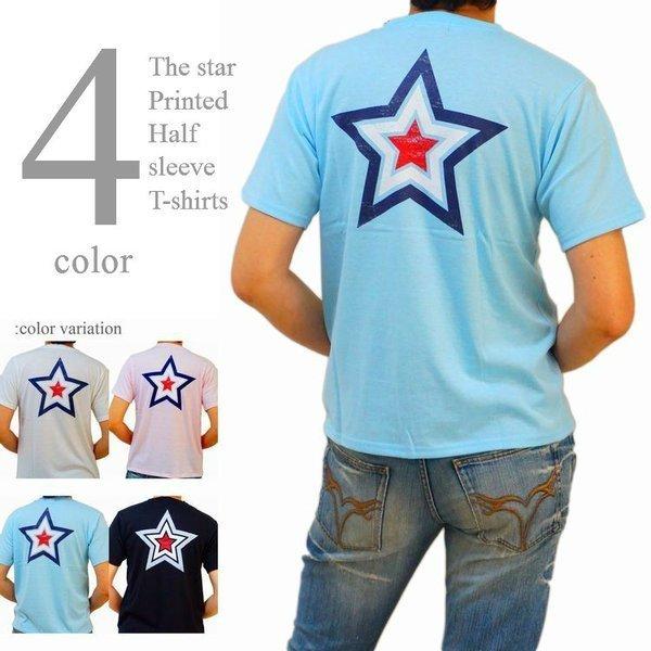 Tシャツ メンズ 半袖 バックプリント 星柄 スター かすれプリント クルーネック ストレッチ ダブルスター Buyee Buyee Japanischer Proxy Service Kaufen Sie Aus Japan
