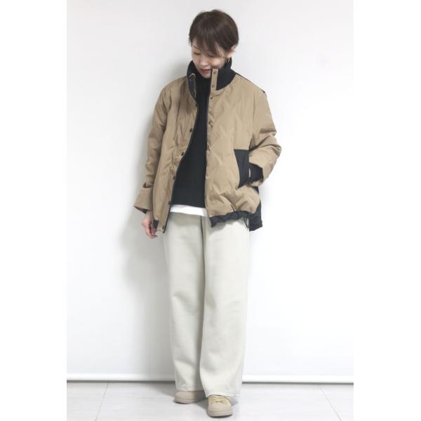 DONA MARIE　格子柄フレアダウンジャケット ドナマリ―（DONA MARIE）格子柄フレアダウンジャケット／ モカ×フ