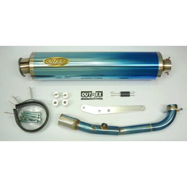blue fox muffler／お客様　特注品 ２点 ／GAKE日本製❣️ OUTEX アウテックス OUTEX.R-BSTSG-CATALYZE フルエキゾースト