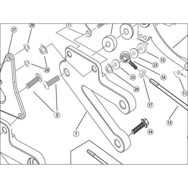 ENDURANCE �G���f�������X �y���[�X��p�z 1.STEP PLATE LH[�o�b�N�X�e�b�v�L�b�g(EF650K26J1)�F��C���i] �O���� HONDA �z���_ �X�e�b�v �����