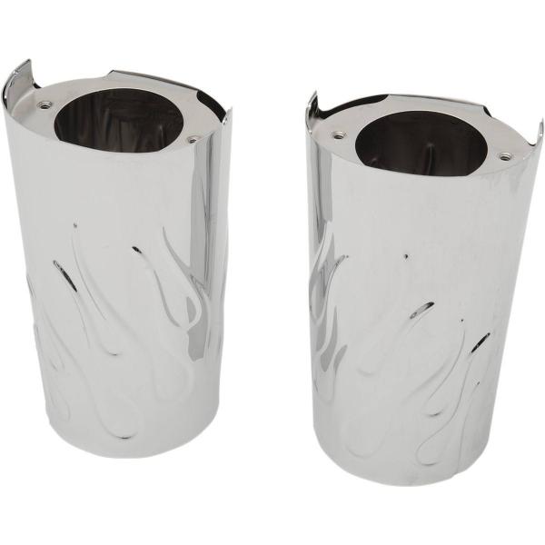 Drag Specialties �h���b�O�X�y�V�����e�B�[�Y �t�H�[�N�X���C�_�[�J�o�[ �N���[�� FLM 2014-17 �yCOVER SLDR CHR 14-17 [0411-0130]�z �T�X�y���V���� �����