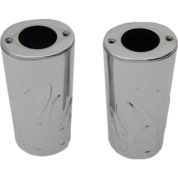 Drag Specialties �h���b�O�X�y�V�����e�B�[�Y �t�H�[�N�X���C�_�[�J�o�[ �N���[�� FLM -2013 �yCOVER SLDR CHR -13 [0411-0132]�z �T�X�y���V���� �����