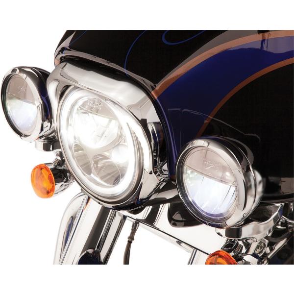 CIRO �`�� �w�b�h���C�g�x�[�� �N���[�� FLHT 1996-2013�p �yBEZEL CHR H LT 96-13FLHT [2001-1363]�z HARLEY-DAVIDSON �n�[���[�_�r�b�h�\�� �w�b�h���C�g