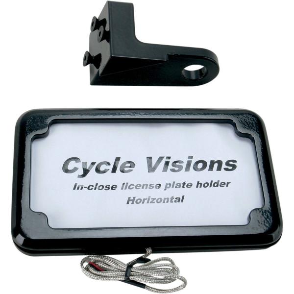 CYCLE VISIONS �T�C�N���r�W���� �i���o�[�v���[�g�}�E���g H �����v�t�� 2006-07FXD �u���b�N �yMOUNT LP W/LT06-07FXD B [2030-0447]�z �O��