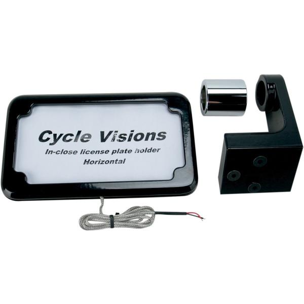 CYCLE VISIONS �T�C�N���r�W���� �i���o�[�v���[�g�}�E���g H �����v�t�� �u���b�N 2008-2017ST�yMOUNT LP W/LT08-17ST BK [2030-0449]�z �O��