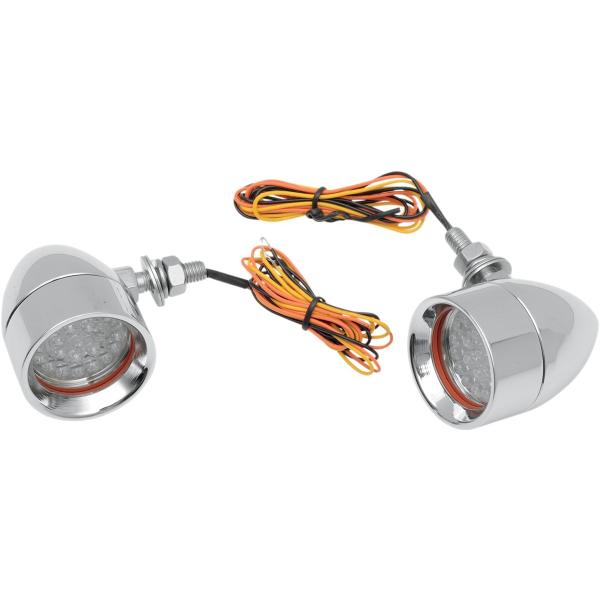 CUSTOM DYNAMICS �J�X�^���_�C�i�~�b�N�X ���C�g �~�j�u���b�g�� �N���[�� �A���o�[ �yLIGHT BULLET MINI CHR AMB [2040-1234]�z �E�C���J�[ ���Η� �d���n