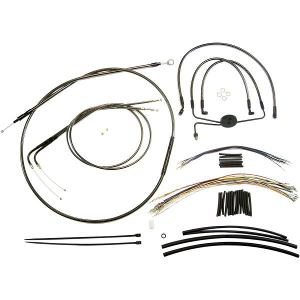 MAGNUM }Oi CONTROL CABLE KIT BP [0610-0987] Dyna Fat Bob (EFI) - FXDF 2008 2011 HARLEY-DAVIDSON n[[_rbh\ u[L
