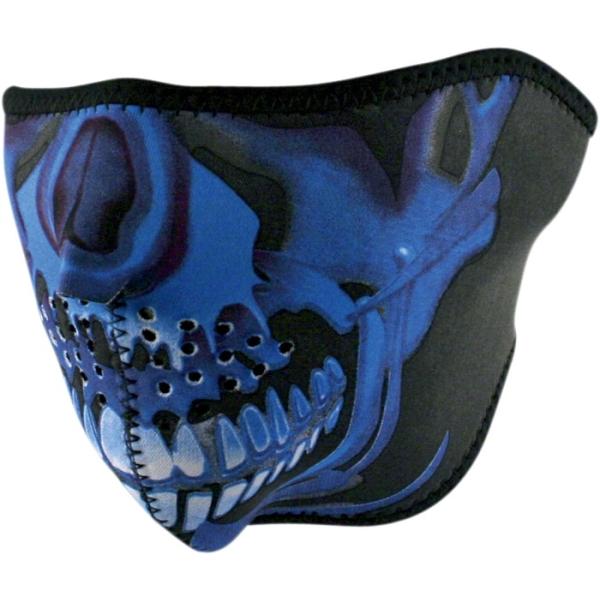 ZAN HEADGEAR UwbhMA HALF MASK BL CHROME SKULL tFCX}XN Ap
