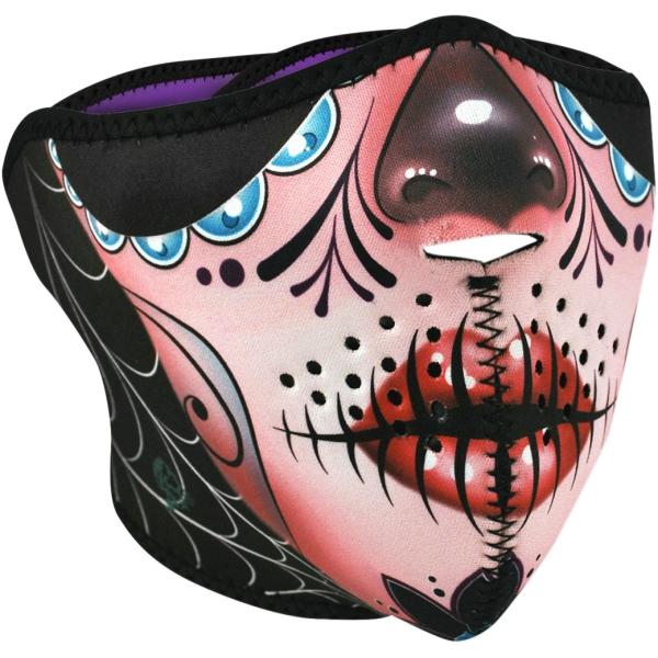 ZAN HEADGEAR UwbhMA HALF MASK SUGAR SKULL tFCX}XN Ap