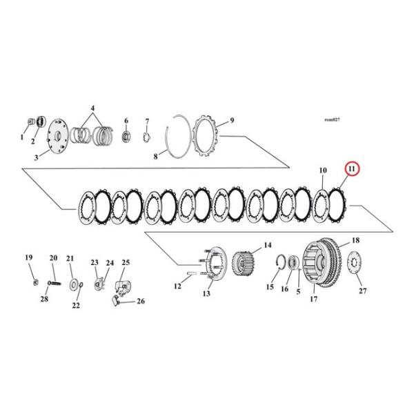 ALTO PRODUCTS Agv_Nc CLUTCH PLATE SET RED EAGLE 71-L84 XL(NU) HARLEY-DAVIDSON n[[_rbh\ ̑Nb`IvVECi