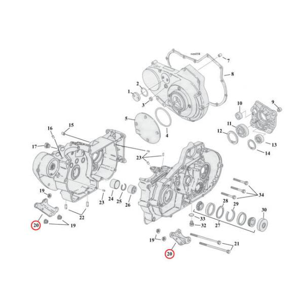 MCS �G���V�[�G�X �G���W���}�E���g�v���[�g�Z�b�g �����[ �t�����g�yMOTOR MOUNT PLATE SET LOWER FRONT�z L84-03 XL(NU)(EX�D 99-03 883C 1200C) �G���W��