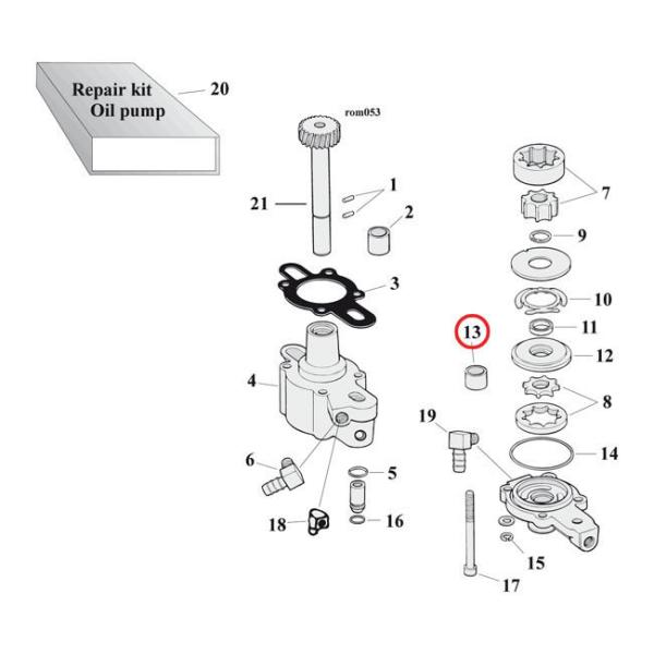 MCS GV[GX IC|vubVOJo[yBUSHING OIL PUMP COVERz 77-90 XL(NU) HARLEY-DAVIDSON n[[_rbh\ IC|v GWp[c