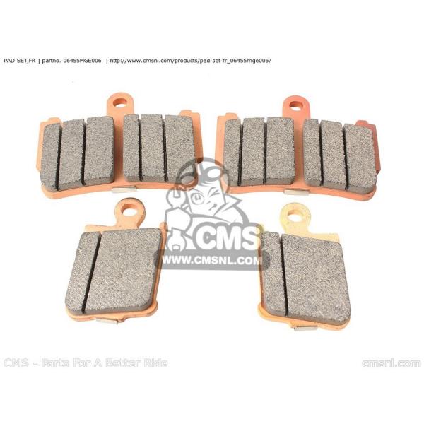 CMS V[GGX (06455MGE016) PAD SETCFR VFR1200F (A) AUSTRALIA CHINA ENGLAND / MKH EUROPEAN DIRECT SALES FRANCE CMF KOREA (B) VFR1200FD BRAZIL