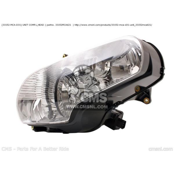 CMS �V�[�G���G�X (33152-MCA-D31) UNIT COMP.L�CHEAD GL1800A GOLDWING (1) EUROPEAN DIRECT SALES FRANCE / CMF (2) (3) (4) (5) HONDA �z���_ �w�b�h���C�g