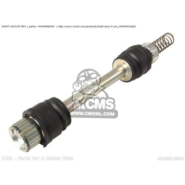 CMS V[GGX SHAFT ASSYCFR PRO TRX450ES FOURTRAX 2000 (Y) AUSTRALIA / KPH CANADA REF USA EXCEPT CALIFORNIA MPH 2001 (1) FOREMAN ES TRX450S