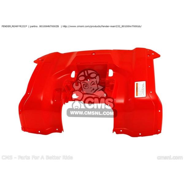 CMS �V�[�G���G�X FENDER�CREAR*R232* TRX350FE FOURTRAX 2004 (4) AUSTRALIA 2006 (6) TRX350FM / TYPE 2 2005 (5) TRX400FA 2007 (7) HONDA �z���_ �O��