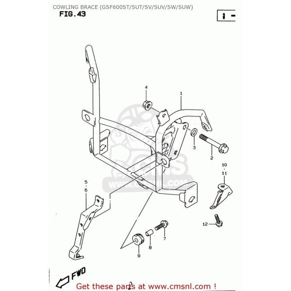 CMS V[GGX (9451026E10) BRACE COMPCCOWLING SUZUKI XYL JEXe[ O