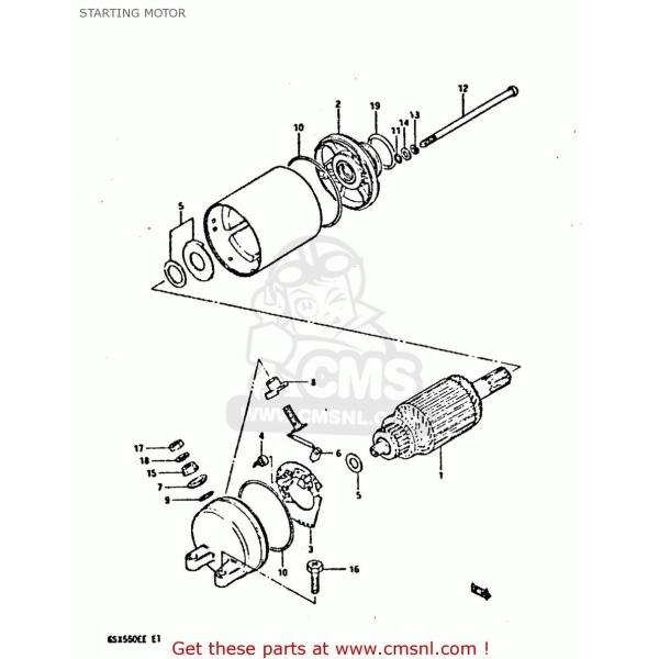 CMS V[GGX (31100-30B00-H17) MOTOR ASSEMBLYCSTARTING GS550E 1983 (D) USA (E03) GS550ES GS550L SUZUKI XYL X^[^[[^[ dn