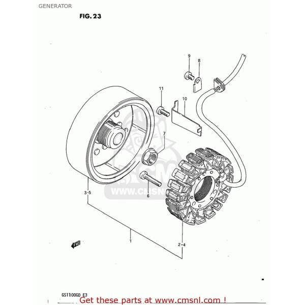 CMS V[GGX (31401-09300) GENERATOR ASSEMBLY GS1100G 1982 (Z) USA (E03) 1983 (D) GS1100GK GS1100GL SUZUKI XYL I^l[^[EWFl[^[
