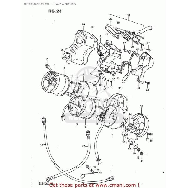 CMS V[GGX (34210-45360) TACHOMETER GS650G 1983 (D) USA (E03) GS650GL GS750T 1982 (Z) SUZUKI XYL ^R[^[ [^[ECWP[^[֌W