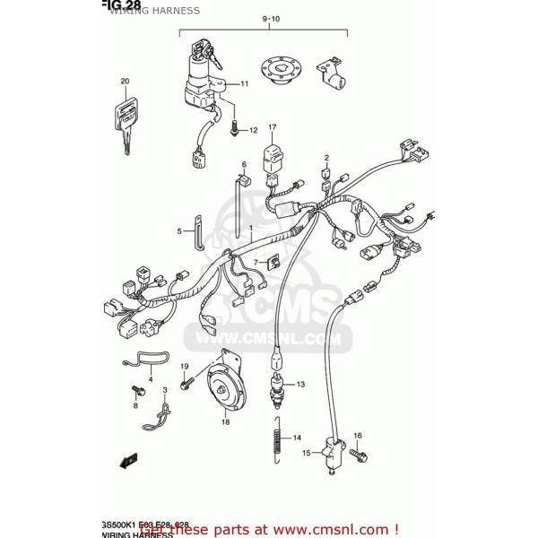 CMS V[GGX LOCK SET GS500 2001 (K1) USA (E03) 2002 (K2) SUZUKI XYL L[V_[E XCb`En[lX֌W dn