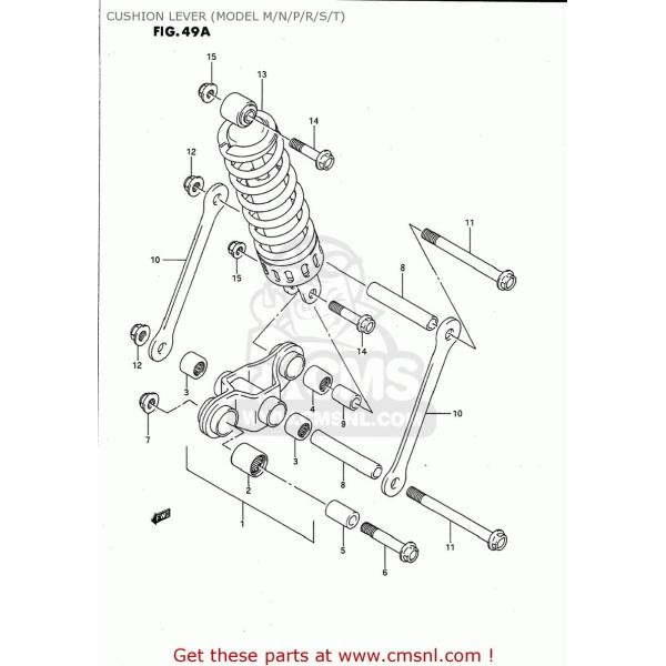 CMS �V�[�G���G�X (62601-01821) LEVER SET�CREAR CUSHION GS500E 1989 (K) USA (E03) 1990 (L) 1991 (M) 1992 (N) 1993 (P) 1994 (R) 1995 (S) 1996 (T)