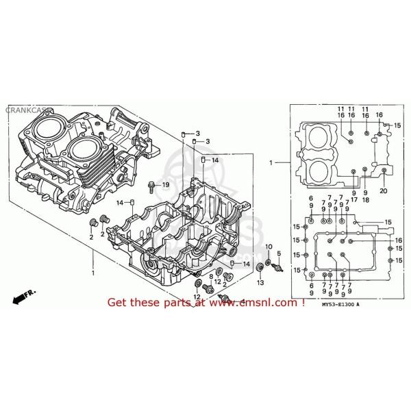 CMS �V�[�G���G�X (11000-MY5-306) CRANK CASE SET HONDA �z���_ �N�����N�P�[�X �G���W���p�[�c �G���W��