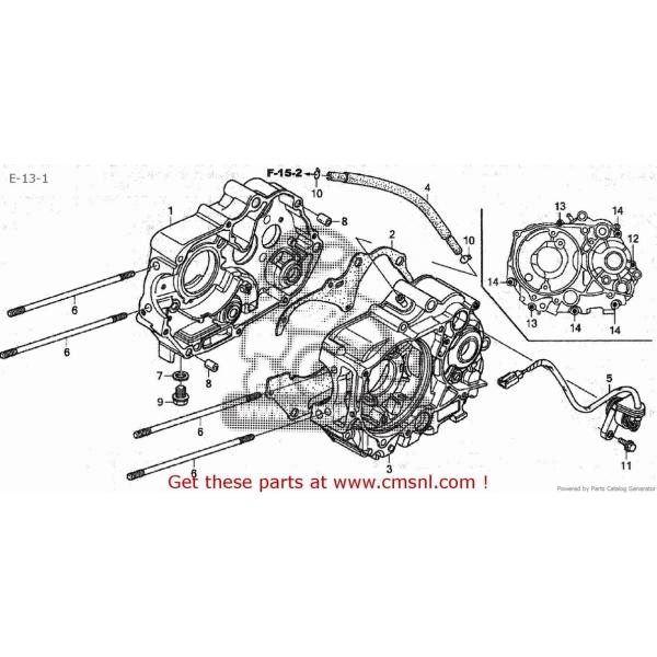 CMS V[GGX CRANK CASE COMPCL C50CM C50D C50S (8) JAPAN AA01-170 (JDM) HONDA z_ ̑GWp[cIvVECi GWp[c