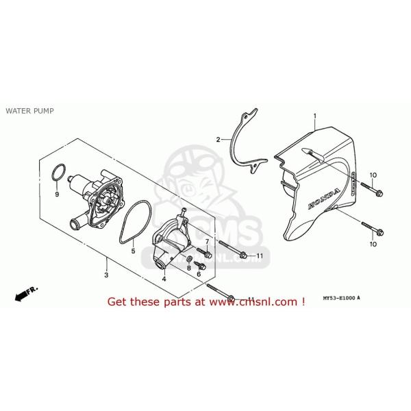 CMS V[GGX (19200-MY5-603) PUMP ASSYCWATER CB500 1994 (R) / KPH AUSTRIA ENGLAND MPH FRANCE GERMANY 27P 50P ITALY SPAIN SWITZERLAND GW