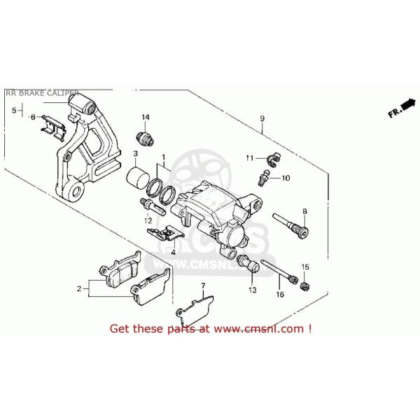 CMS V[GGX CALIPER SUB ASSYC CB50R DREAM (4) CB50V JAPAN (11GCRVJ3) CB50W HONDA z_ Lp[ u[L