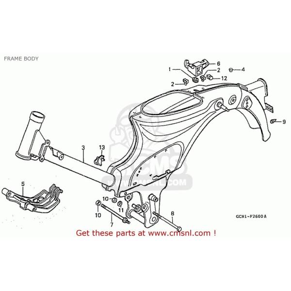 CMS �V�[�G���G�X FRAME BODY*YR211* (JDM) C50L LITTLE CUB (X) JAPAN C50LM HONDA �z���_ �t���[��