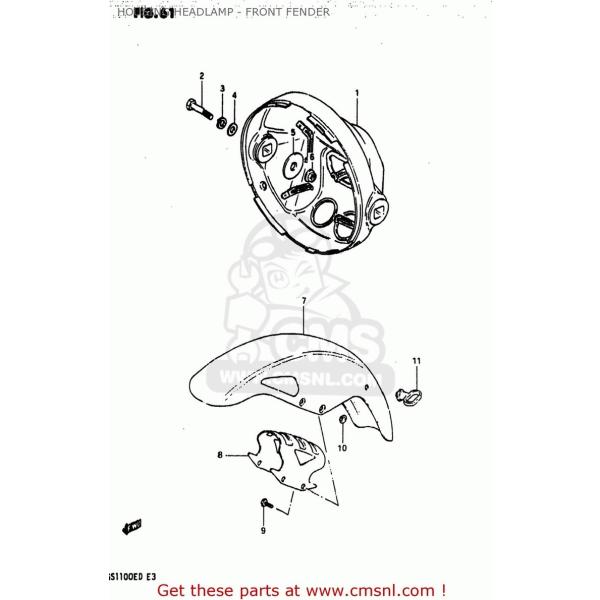 CMS �V�[�G���G�X (53111-45901-13L) FENDER�CFRONT GS1100E 1982 (Z) USA (E03) 1983 (D) GS1100ES SUZUKI �X�Y�L �t�����g�t�F���_�[ �t�F���_�[�֘A �O��