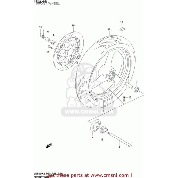 CMS V[GGX WHEELCFR(MT3.00X17) GS500F 2004 (K4) USA (E03) 2005 (K5) 2006 (K6) 2007 (K7) 2008 (K8) 2009 (K9) SUZUKI XYL zC[ 