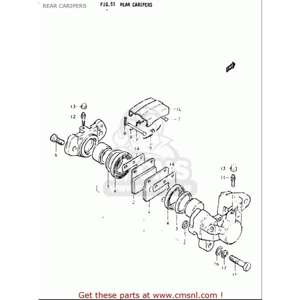 CMS V[GGX CALIPER ASSYCRR GS1000L 1979 (N) USA (E03) GS1000S GS1100S 1983 (D) GS550L GS750L SUZUKI XYL Lp[ u[L
