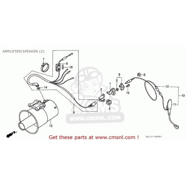 CMS �V�[�G���G�X MICROPHONE ASSY. CB250P 1996 (T) CHINA / PLB SS PLR GENERAL EXPORT KPH POLAND HONDA �z���_ ���̑��C���J���I�v�V�����E��C���i