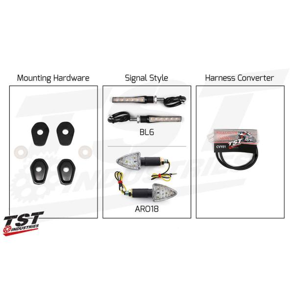 TST �e�B�[�G�X�e�B�[ LED�t�����g�E�C���J�[�}�E���g�t���Z�b�g SIGNAL STYLE�FBL6-Smoke DR-Z400S DR-Z400SM SUZUKI �X�Y�L �E�C���J�[ ���Η� �d���n