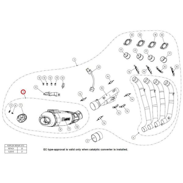AKRAPOVIC AN|rb` yyAp[czM-HAF00501T muffler CB650F CBR650F HONDA z_ CEėpTCT[ }t[