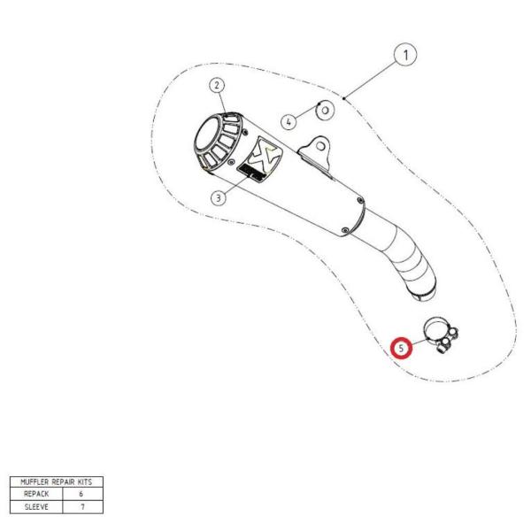 AKRAPOVIC AN|rb` yyAp[czP-R19 clamp SS NINJA125 NINJA250SL Z125 Z250SL KAWASAKI JTL }t[NvET{gNv }t[