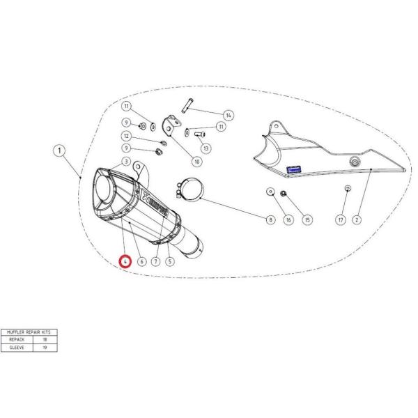 AKRAPOVIC AN|rb` yyAp[czP-TT41 belt CB1000R Z900 Z900(A2) ZX-10R ZX-10RR GSX-S1000 GSX-S1000F YZF-R6 }t[