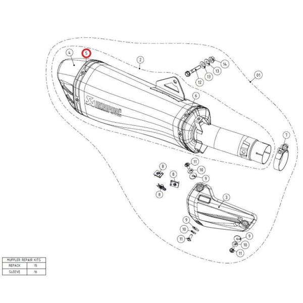 AKRAPOVIC AN|rb` yyAp[czP-TT64 belt ti for sleeve NINJA H2 SX KAWASAKI JTL ̑}t[IvVECi }t[