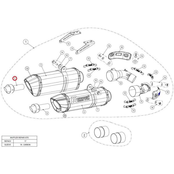 AKRAPOVIC AN|rb` yyAp[czV-TUV098L insert SS MONSTER1100 MONSTER1100S MONSTER696 MONSTER795 MONSTER796 DUCATI hDJeB }t[