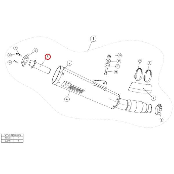 AKRAPOVIC AN|rb` yyAp[czV-TUV104 insert SS XJR1300 YAMAHA }n obtECi[TCT[ }t[