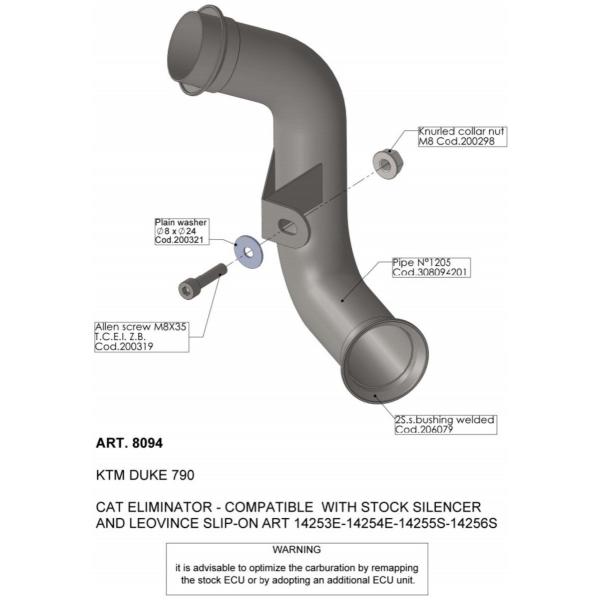 LeoVince Ir` CAT ELIMINATOR (LINK PIPE) 790 DUKE KTM GL][XgpCv }t[