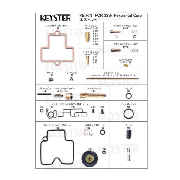 KEYSTER（キースター） FCR 33Φ ホリゾンタルキャブレター用燃調キット