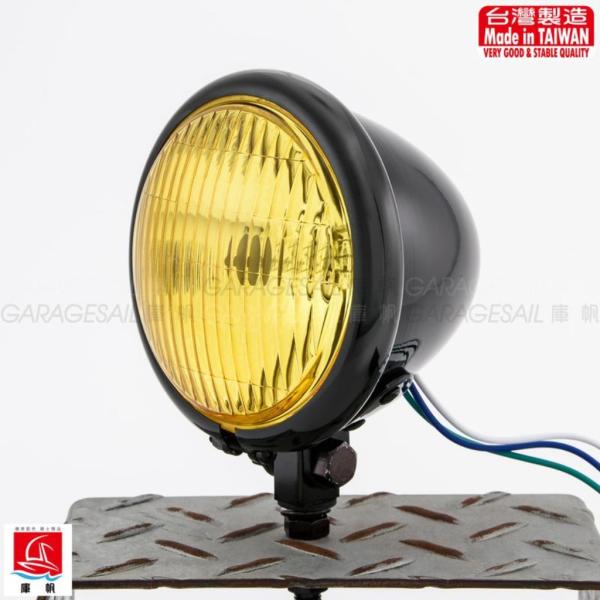 GarageSaiL �K���[�W�Z�C�� 4.5�h Headlight �����Y�J���[�FTransparent glass �w�b�h���C�g ���Η� �d���n